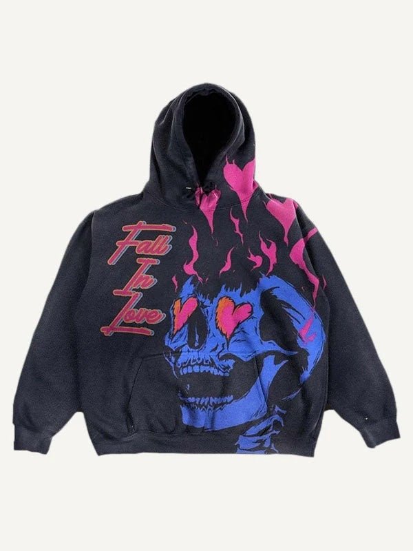 #young# - #streetculturesociety# - #streetculture# - #street# Colorblock Skull Print Pocket 3D SweaterStreetCulture Society