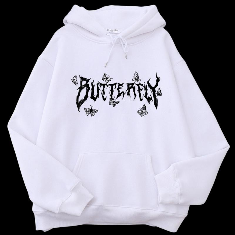 #young# - #streetculturesociety# - #streetculture# - #street# Gothic Letter Butterfly Loose Couple SweatshirtStreetCulture Society